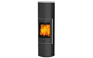 Poêle à bois Luna Speckstein de la marque Fireplace dans un salon