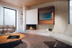 Foyer à bois Maestro 105.2.01 Eco Wave de la marque Spartherm dans un salon